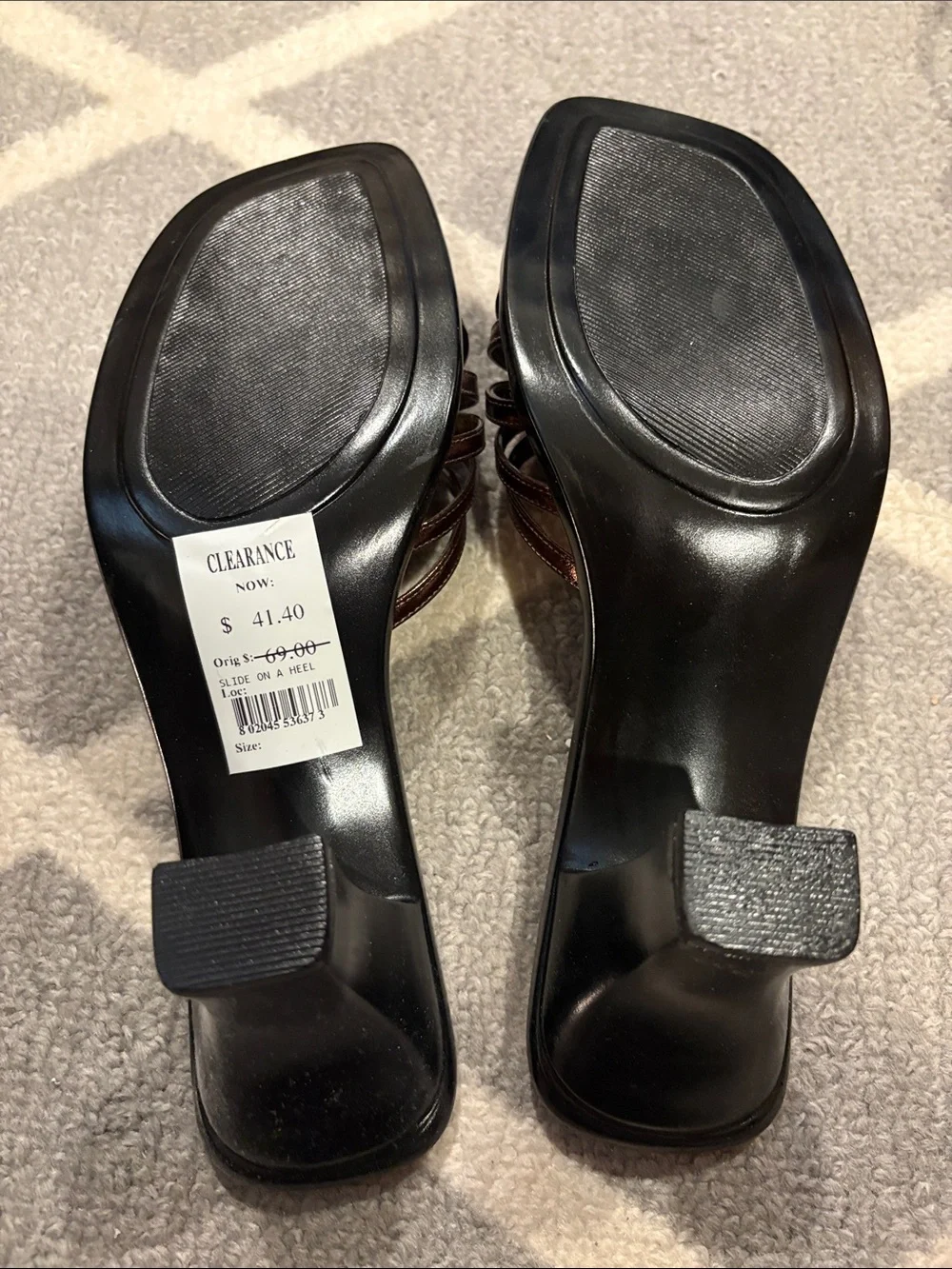 Callisto Metallic Bronze Strappy Heeled Slides